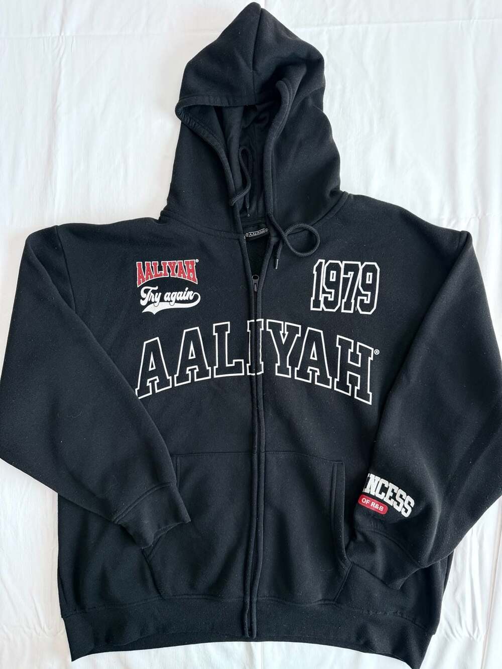 Aaliyah 1979 Graphic Zip hoodie XXL oversized rare find street wear hiphop